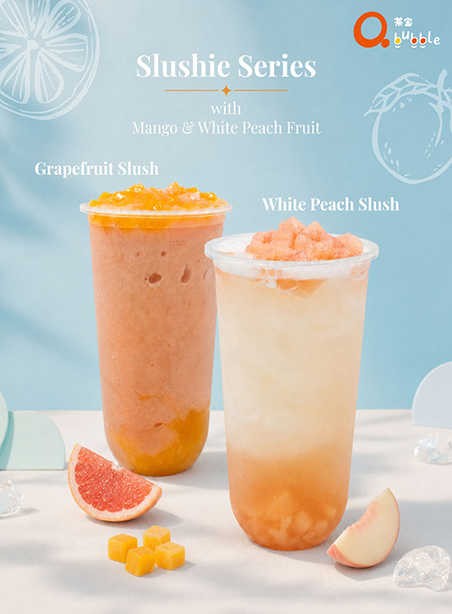 Fresh Fruit Slushie Grapefruit White Peach Jasmine Green Tea Base